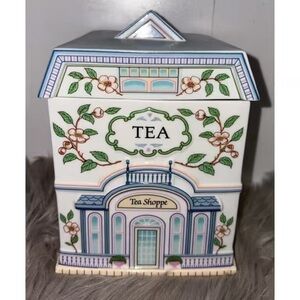 Lenox Tea Shoppe Ceramic Canister with Floral Design